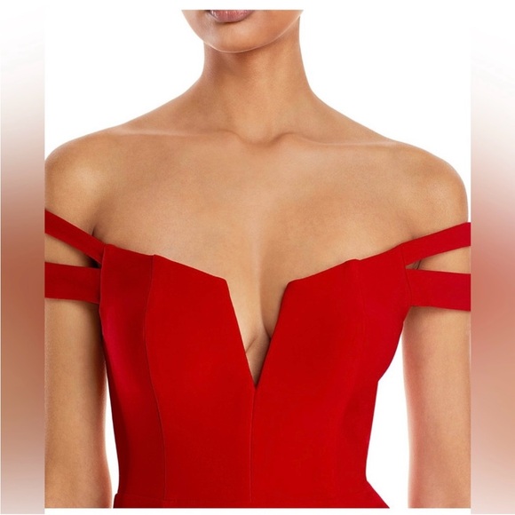 Aqua Dress Red long Formal - Picture 3 of 6